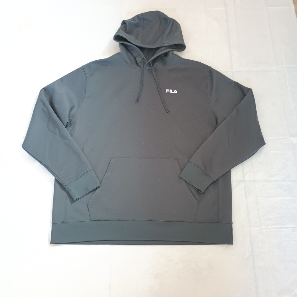Fila hoodie sweatshirt black men's XL pullover kangaroo Black